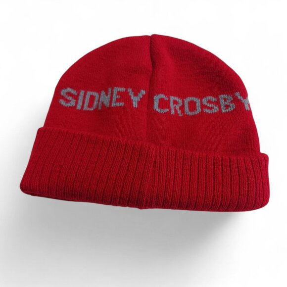 🏒Tim Hortons Sidney Crosby Timbits Red Beanie Gray Logo Hockey Hat Acrylic - Picture 2 of 4